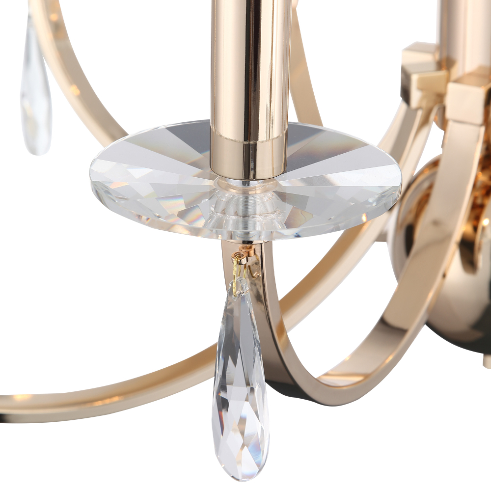 SL1405.203.08 Люстра подвесная ST-Luce Латунь/Латунь, Прозрачный E14 8*40W ЭЛЕГАНС