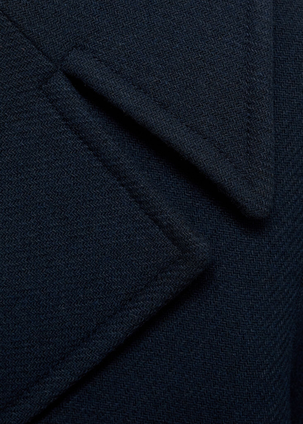 MANGO Пальто из смесовой шерсти, темно-синий