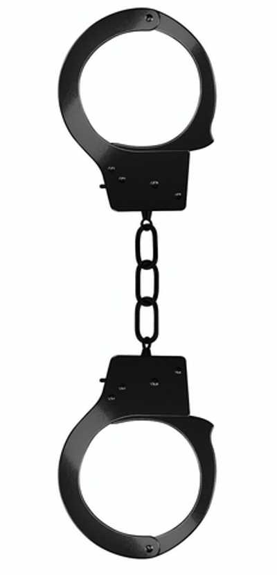 Чёрные наручники OUCH! Black (Цвет: черный)