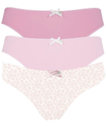 Набор из 3 розово-бежевых трусиков-слип Olivia (Размер: L) (Цвет: разноцветный)