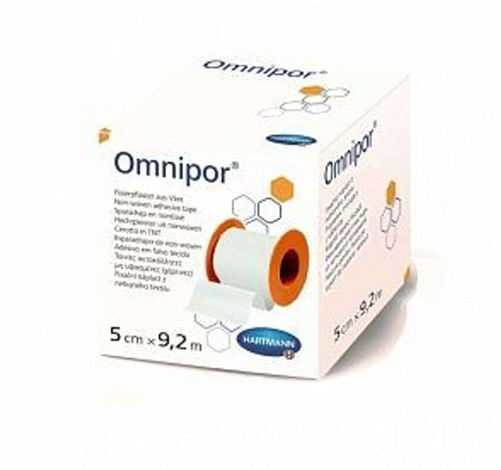 OMNIPOR - Гипоаллерг. из нетканого матер. /белый/: 9,2 м х 5 см; 2 шт.