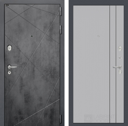 Лофт 10 серый рельеф софт с молдингом