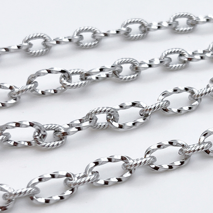 Цепочка, сталь, размер звена 11,5*6,5 + 8*6 мм, цена за 50 см