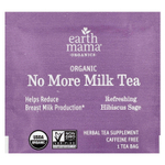 Earth Mama, Organic No More Milk Tea, освежающий чай из гибискуса, без кофеина, 16 чайных пакетиков, 27,2 г (0,96 унции)
