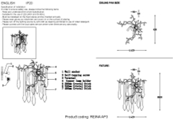 Бра Crystal Lux REINA AP3 SILVER PATINA