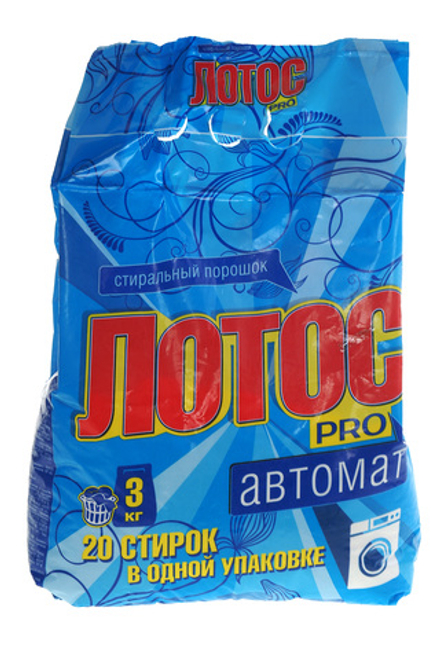 Стиральный порошок автомат 3кг пакет ЛОТОС PRO