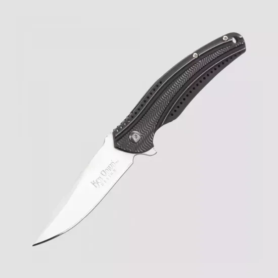 Складной нож CRKT Ripple Charcoal (IKBS Flipper) CR/K405KXP c клинком из стали Acuto 440 (Acuto+) рукоять Stainless Steel 420J2