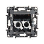 Розетка компьютерная двойная RJ45 категория 5e UTP белый ETIKA Legrand