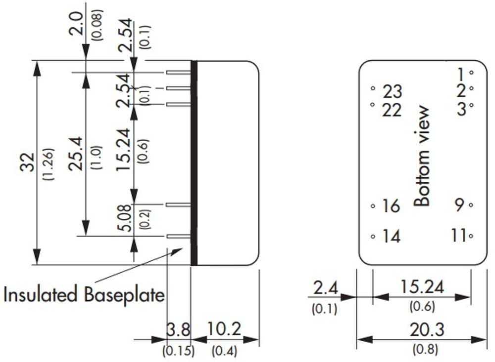 Преобразователь DC-DC модульный TRACO POWER TEN 8-1210