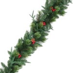 Гирлянда хвойная «Лесное чудо» 2,7 м d=35 см, ПВХ, литой ПВХ, леска, шишки, ягоды