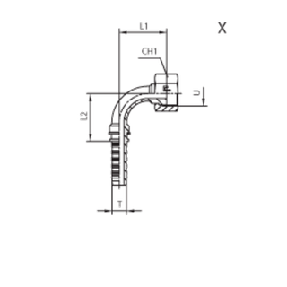 Фитинг DN 38 ORFS (Г) 2 (90)