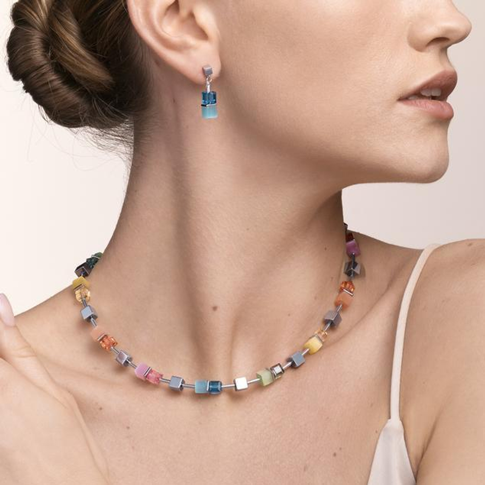 Серьги Coeur de Lion Multicolor Spring 5022/21-1527 цвет голубой, зеленый