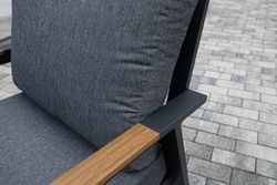 "Орхидея" лаунж-зона 4-местная из алюминия, цвет темно-серый