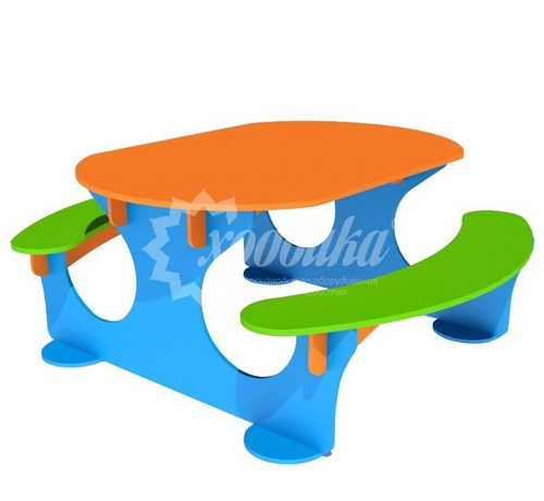 Стол со скамьями «Улыбка»