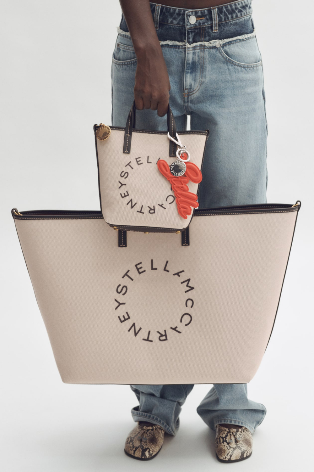 H&M - Stella McCartney Маленькая холщовая сумка-шоппер, бежевый