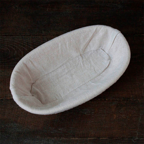 Овальная корзина для расстойки из ротанга M, 24,5х14 см, до 600г теста