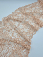 Кружево эластичное розовое шампанское с блеском К647