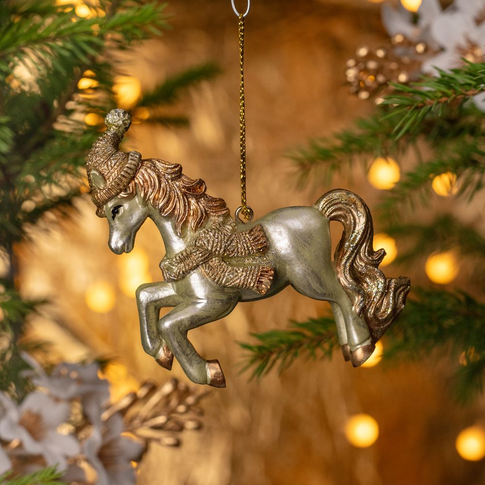 ЕЛОЧНОЕ УКРАШЕНИЕ "ЛОШАДКА" 8Х2,5Х10 СМ