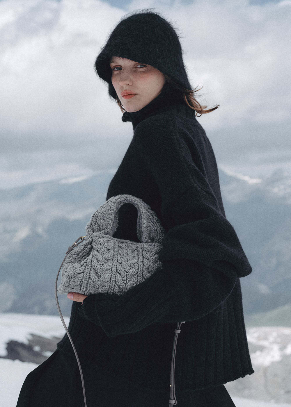 POLENE СУМКА NUMERO NEUF MINI, СЕРЫЙ