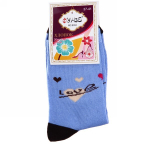 Носки женские с рисунком (хлопок), 37-41 р (Стикер на упаковку 12шт)