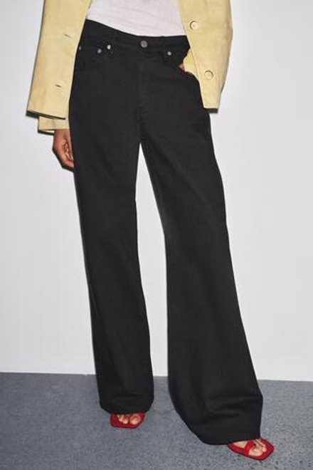 ZARA ДЖИНСЫ WIDE-LEG С НИЗКОЙ ПОСАДКОЙ — ZW COLLECTION, ЧЕРНЫЙ