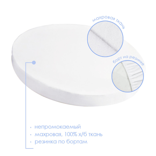 Наматрасник непромокаемые круглый 75×75