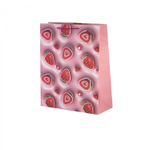 Пакет подарочный бумажный Alingar, (М) 18х23х10 см, вертикальный, "Сочные фрукты", мат. ламинация, тиснение голография, эфффект 3D, ассорти