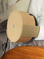 Настенный кронштейн для фронтальной установки Яндекс станций (Яндекс-Алиса) Лайт (первое поколение), 3D печать, бежевый