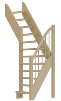 Лестница на второй этаж ЛС-91м+1 Левая