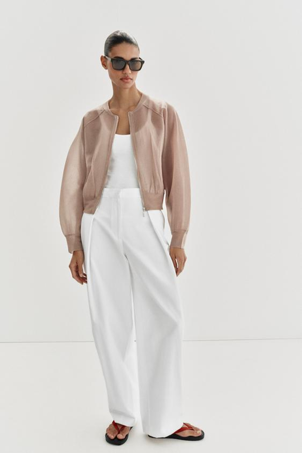 Вязаная бомбер-куртка - ZARA