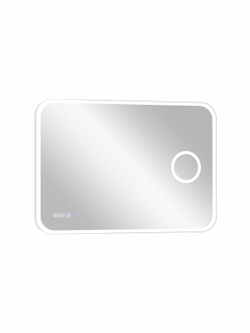 Зеркало "Bliss Led" 900х700 с увеличительным зеркалом, часами