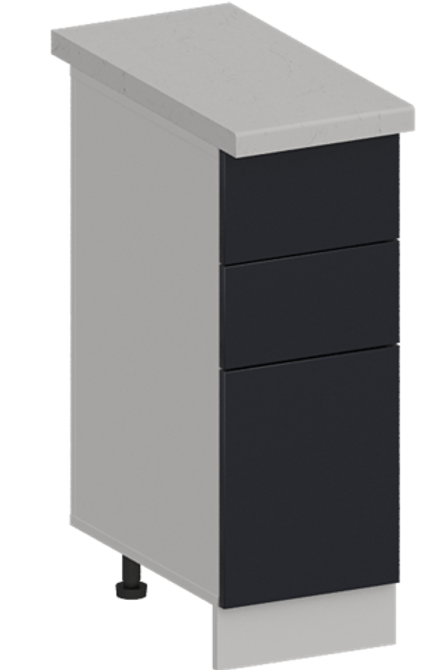 Кухня Модуль ШН3Я 300 Графит / Индиго