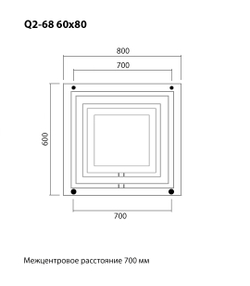 Quadro-2 Q2-68 60x80 (см) Дизайн радиатор водяной