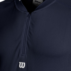 Мужское теннисное поло Wilson Players Seamless Zip Henley 2.0 T-Shirt Men - Blue