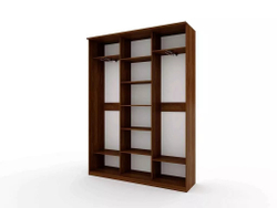 Шкаф купе Модерн 1776х450 3-х дверный 3-х секционный зеркало венге