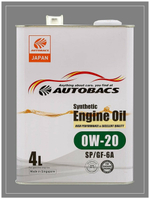 Масло моторное синтетическое AUTOBACS SYNTHETIC 0W20 SP/GF-6A ПРОМО КОМПЛЕКТ (4л+1л)