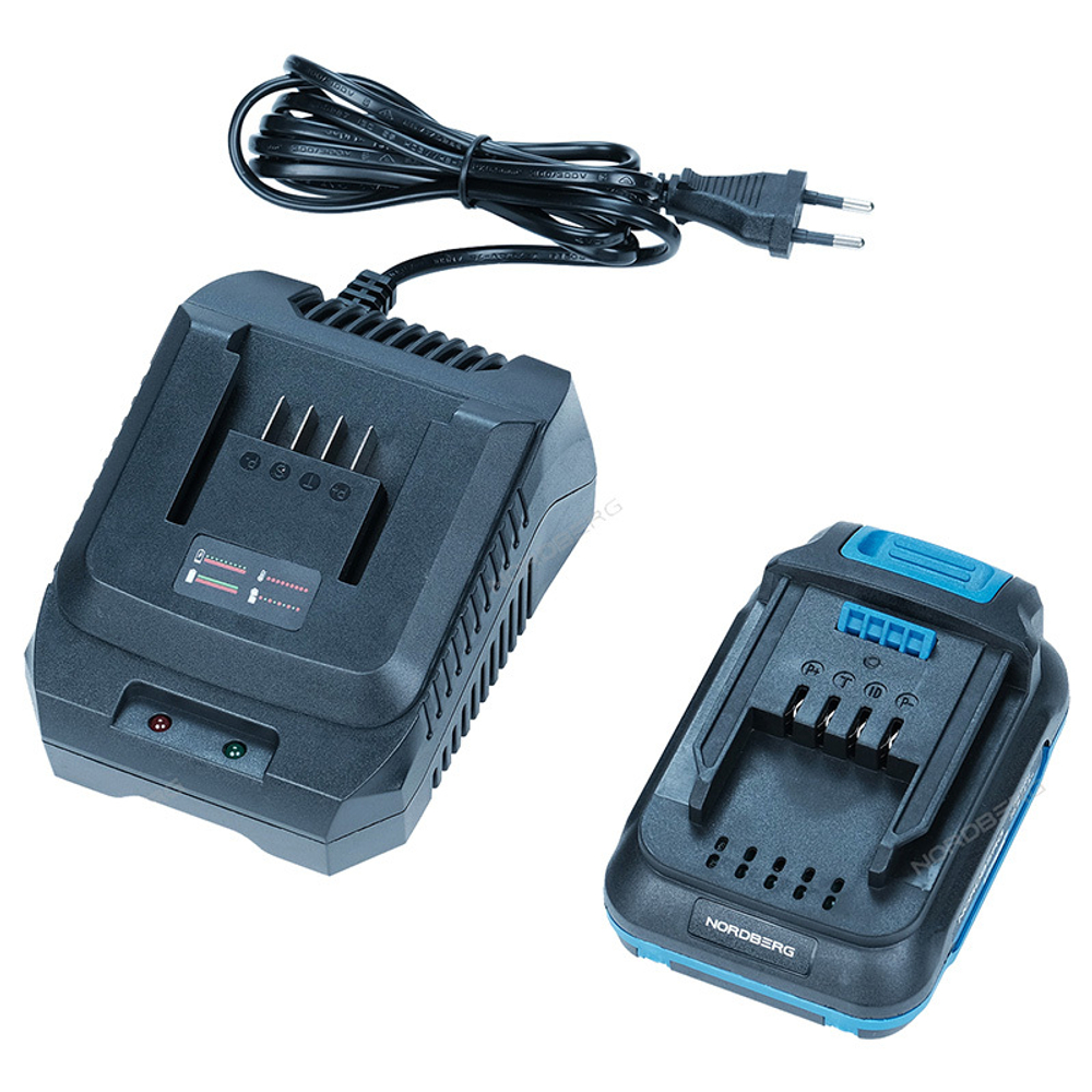 NORDBERG (NE108K) Шуруповерт аккумуляторный макс Ø сверла 13мм, 20В, 80Нм с акк. и зар. уст-вом