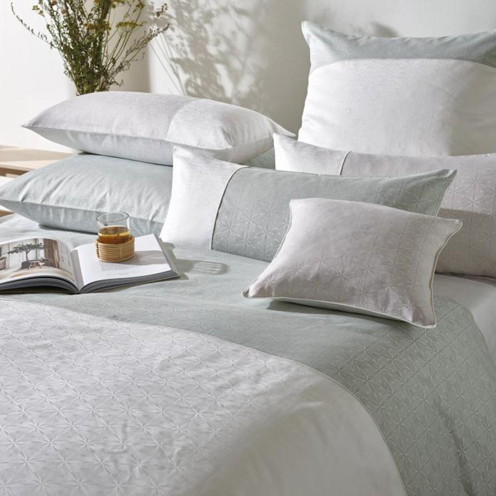 Постельное белье 2 спальное евро Curt Bauer Graceful 9026 sage салатовое