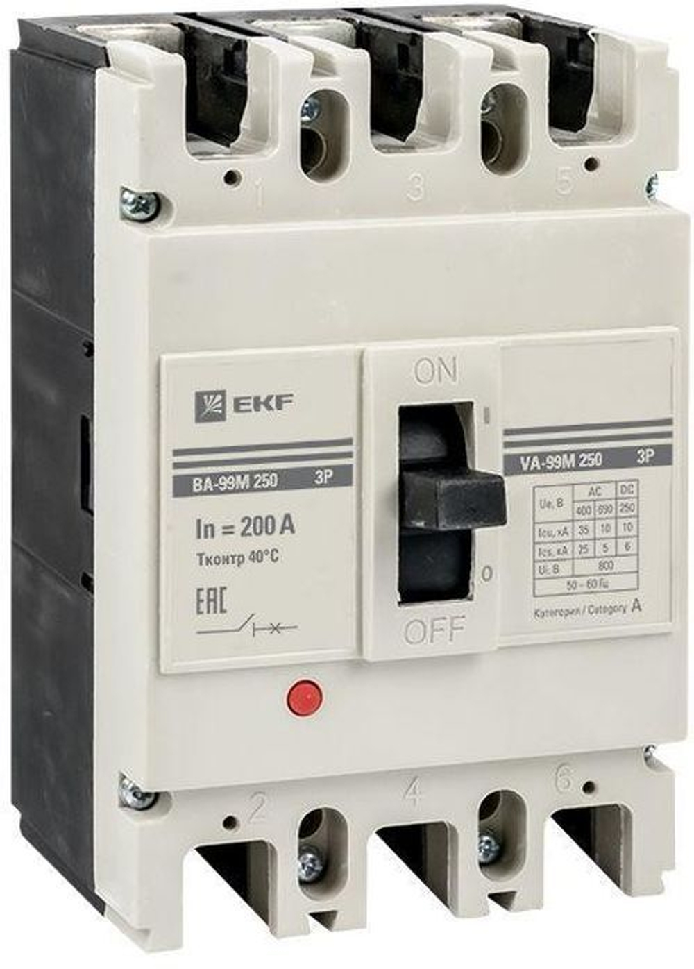 Автоматический выключатель  EKF mccb99-250-200m