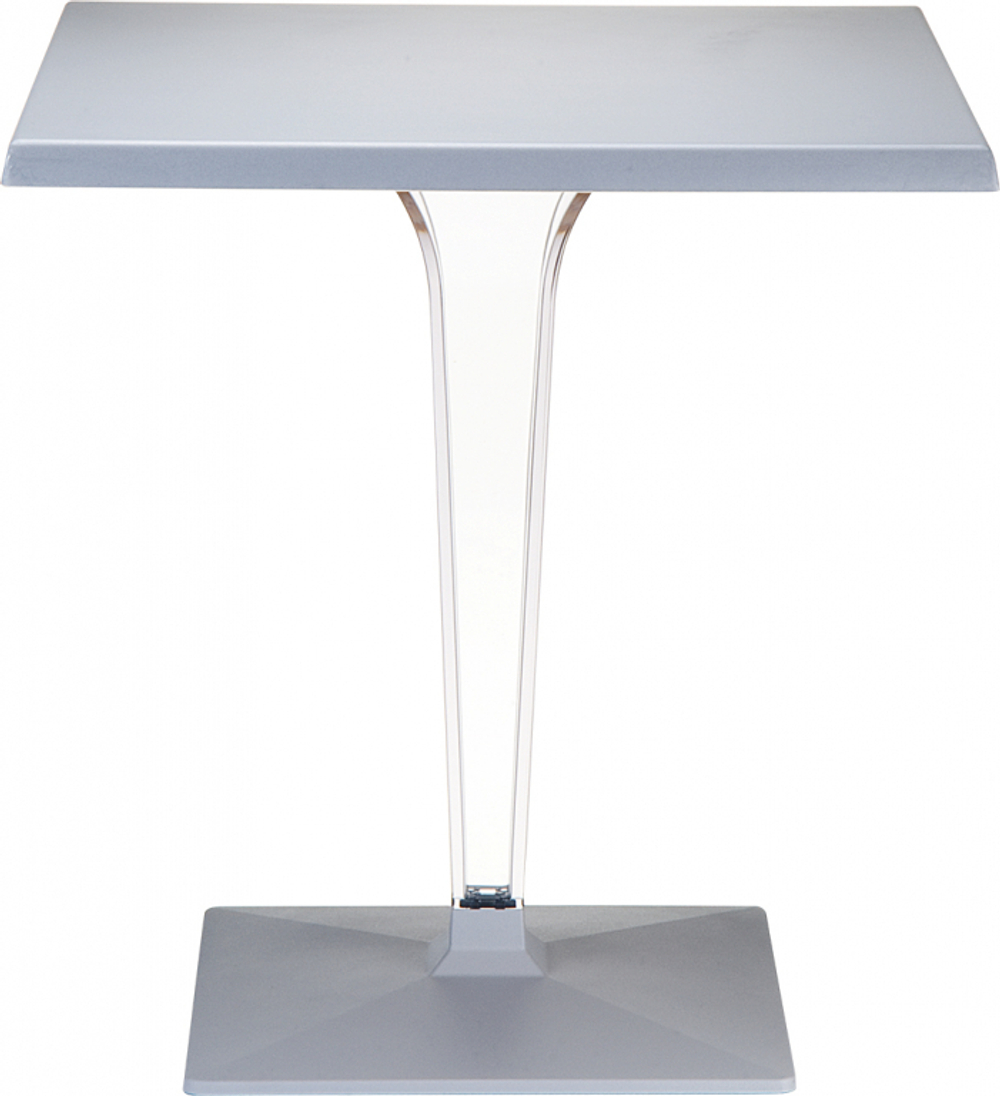 Стол пластиковый Siesta Contract Ice, 700х700х730, серебристый