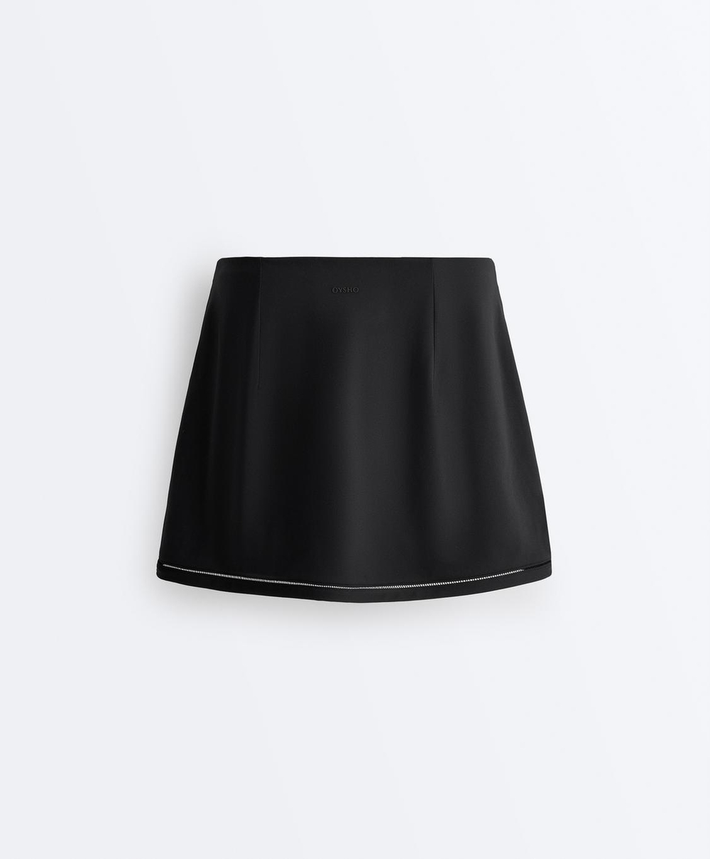 Oysho Юбка Comfortlux с перекрестным швом, черный