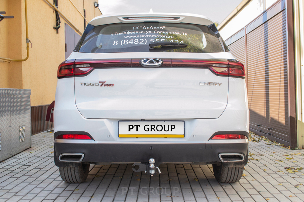 Фаркоп PT GROUP /съемный квадрат/ Chery Tiggo 7 Pro 2021-(паспорт и сертификат в комплекте)(без электрики) арт.ELX-21-991122.00