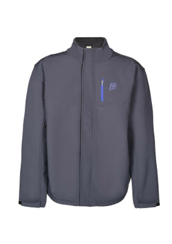 Мужская теннисная кофта Prince Full Zip Soft Shell Jacket - charcoal