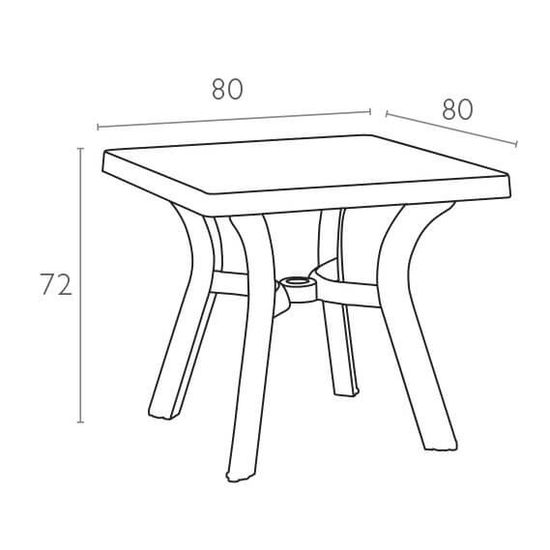 Стол пластиковый обеденный Viva