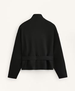 Oysho Куртка с ремнем из мягкой ткани с модалом, черный