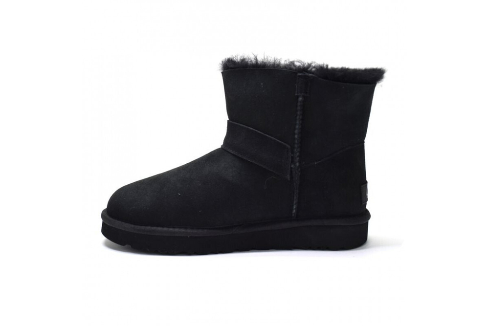 UGG Mini Bailey Graphic Logo Suede Black