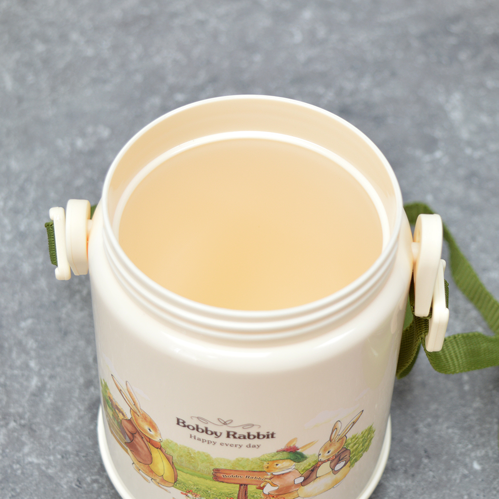 Термос 0,4л с кружкой "Зайчата"