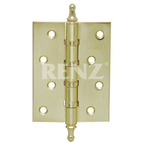 [ТОВАРА НЕТ В НАЛИЧИИ] Петля врезная с колпачком Ренц 100-4BB СH, цвет латунь матовая (гарантия - 12 месяцев)