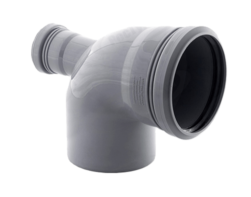 Отвод фронтальный с выходом в тыл ВК ПП 110/50х87, короб, серый,РТП (35/1)