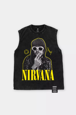 Майка SHMOT "NIRVANA" GARMENT DYE Черный
